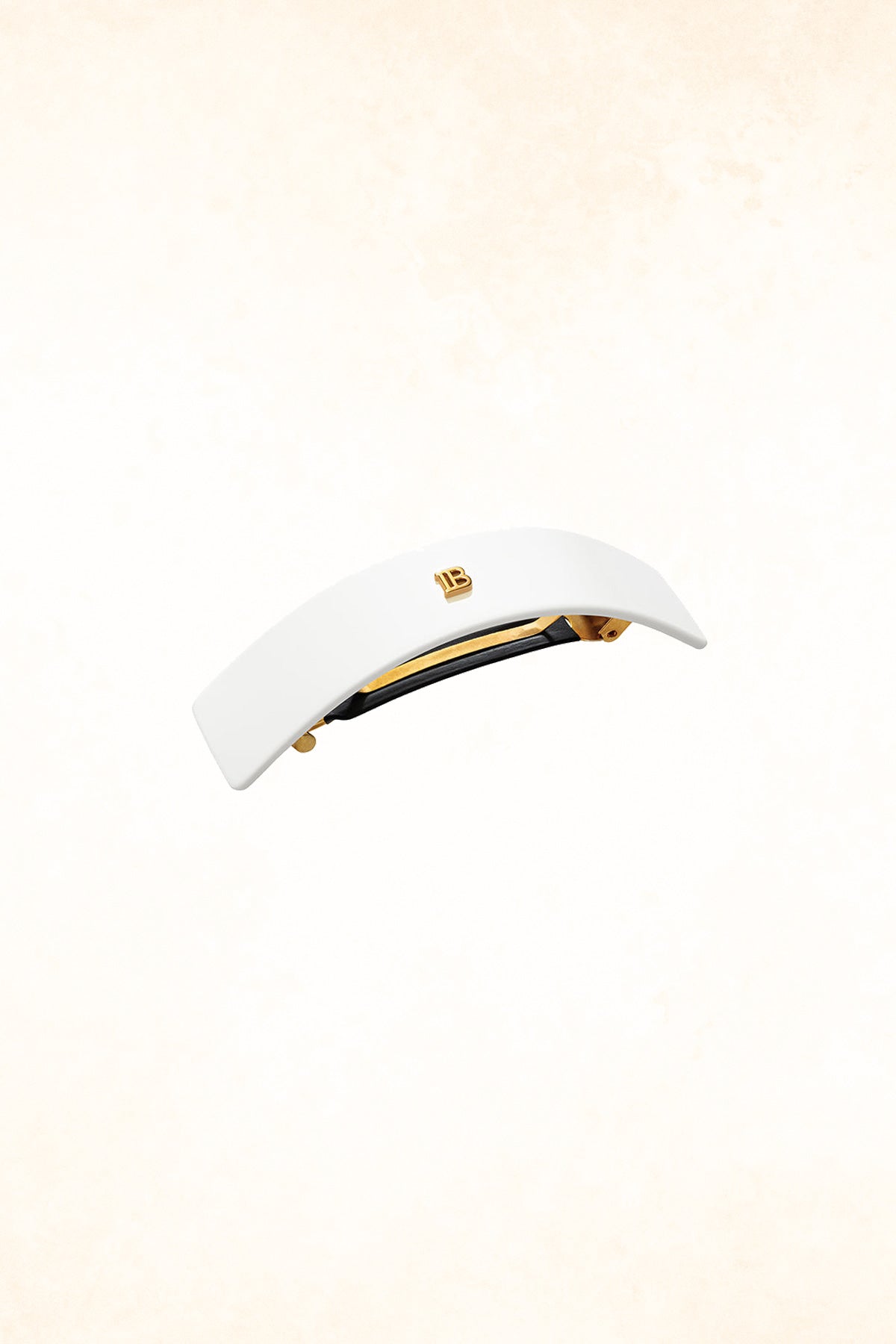 Balmain - Barette Pour Cheveux Large - White