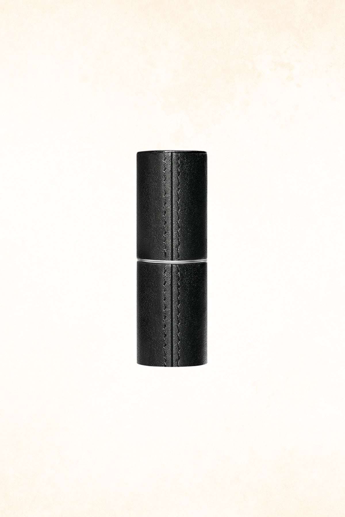 Refillable Black Fine Leather Lipstick Case