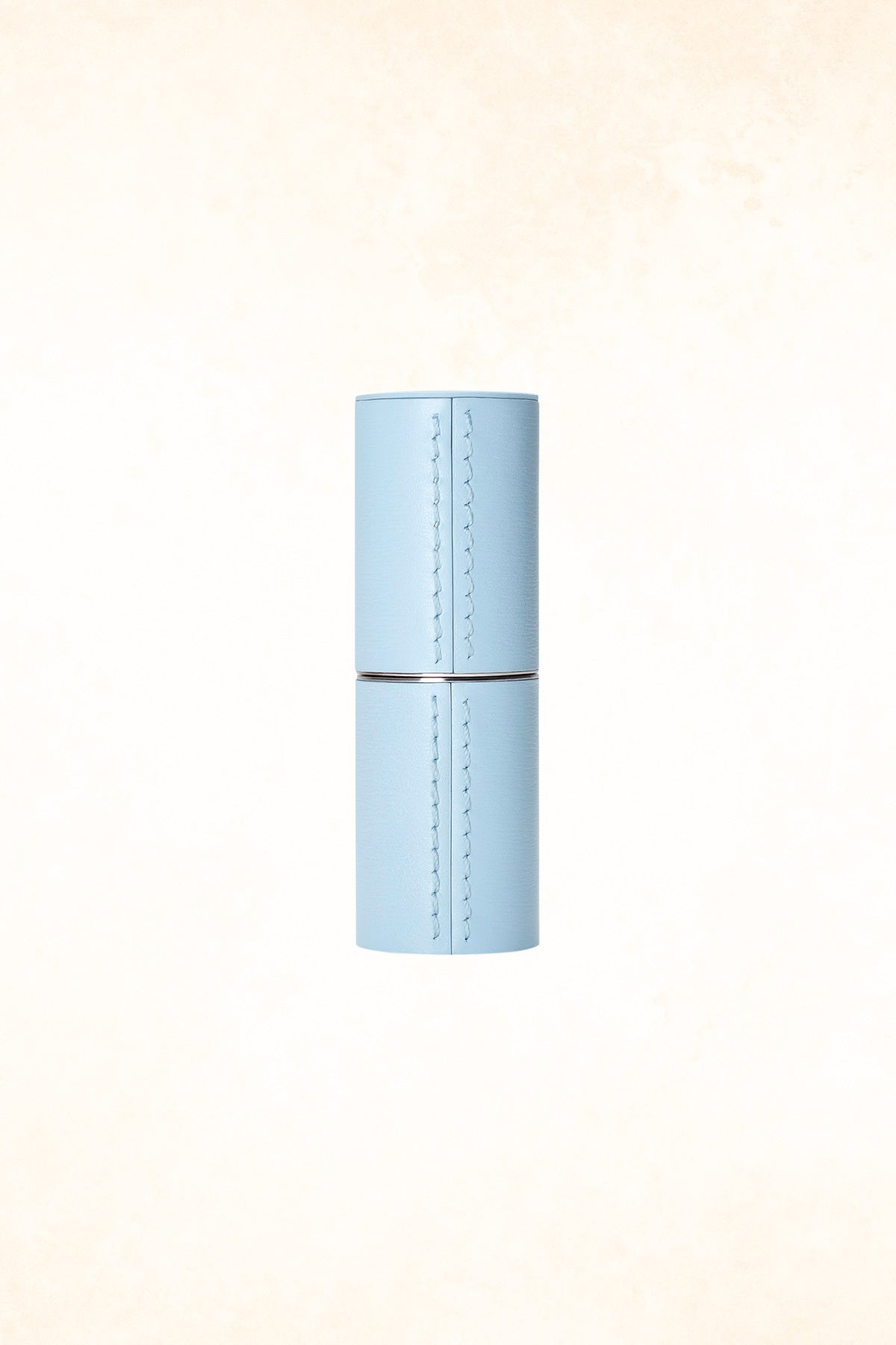 Refillable Blue Fine Leather Lipstick Case