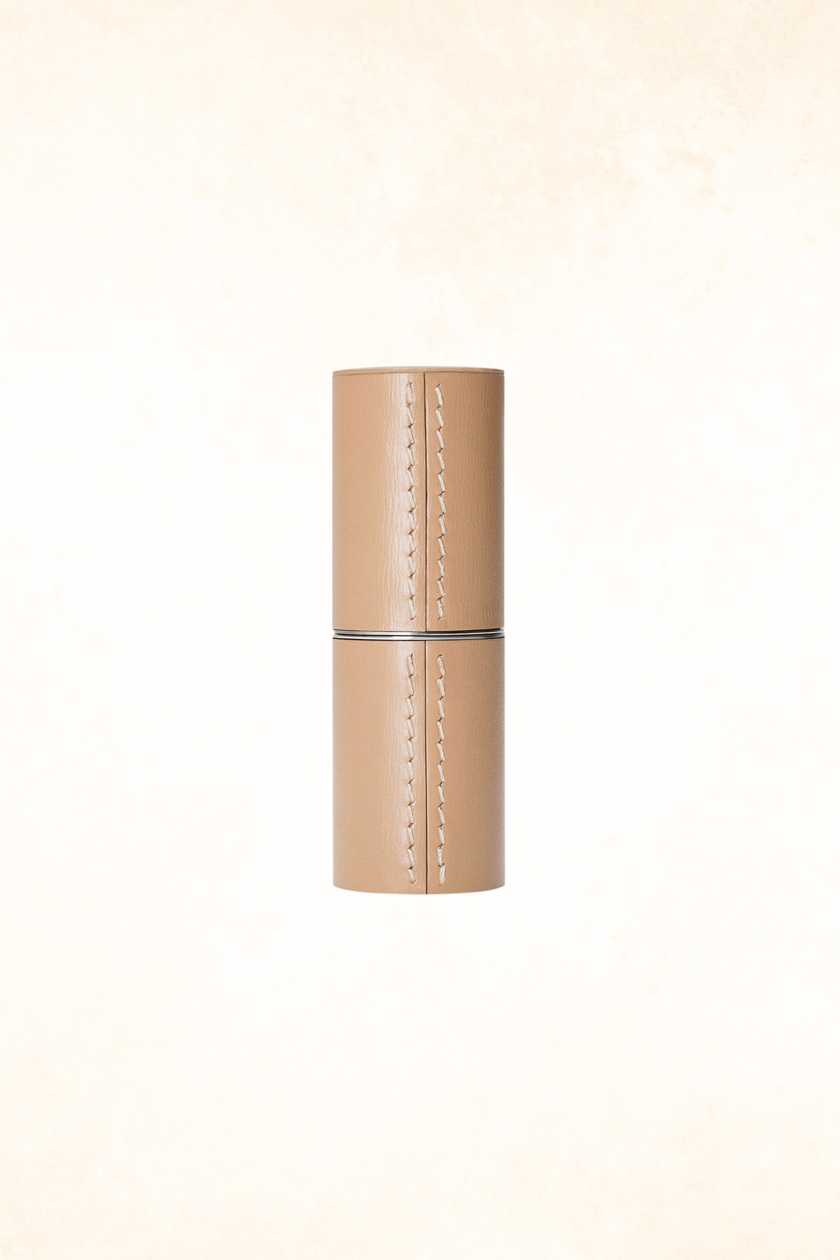 Refillable Camel Fine Leather Lipstick Case