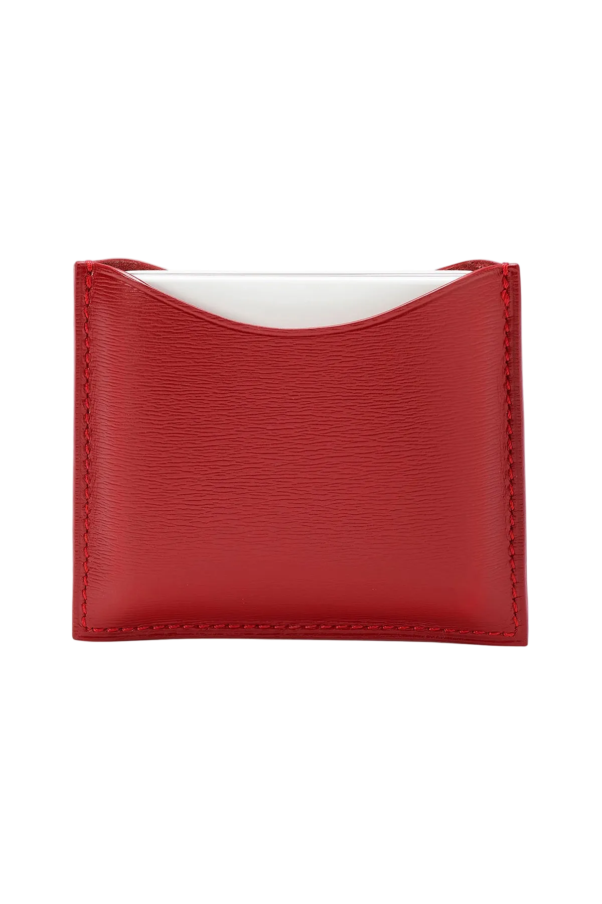 La Bouche Rouge – Refillable Red Fine Leather Compact Case