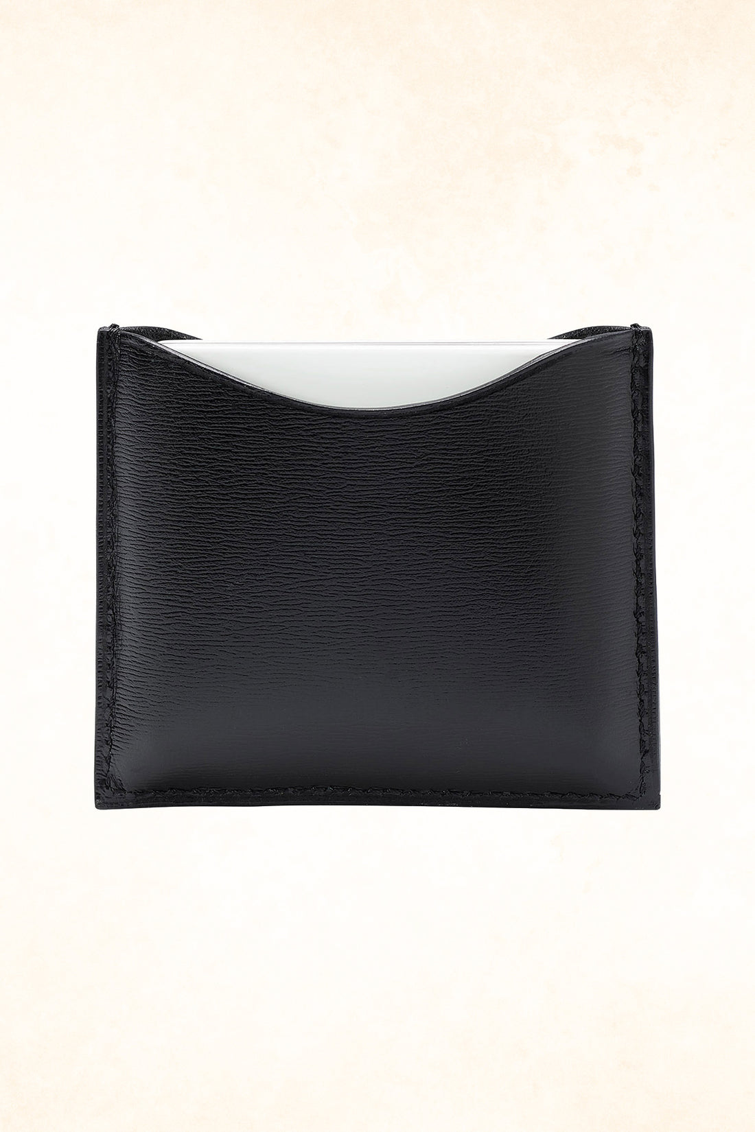 La Bouche Rouge – Refillable Black Fine Leather Compact Case