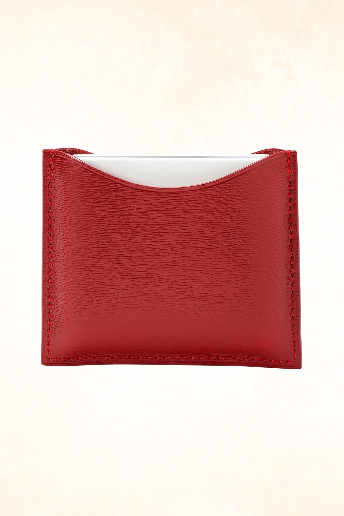 La Bouche Rouge – Refillable Red Fine Leather Compact Case